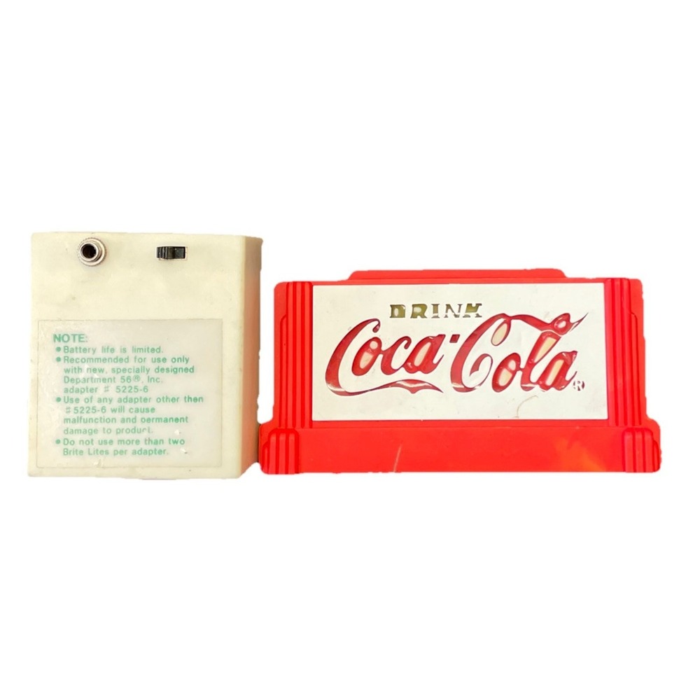 Coca Cola Illuminated Brite Lites "Neon Sign" Dept 56 #5482-8 Not Tested